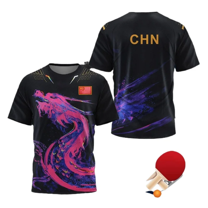 Table Tennis Outfit - Kaus Grafis Tenis Meja CHINA Dragon