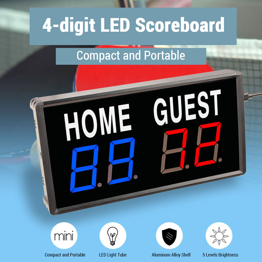 Papan Skor LED 4 Digit Portabe - Table Tennis Scoreboard ulasan dan harga